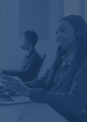 Claims specialist helping a client