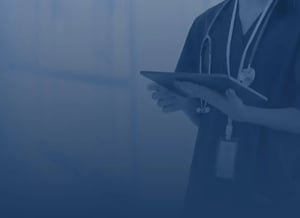 Medical professional holding a clipboard