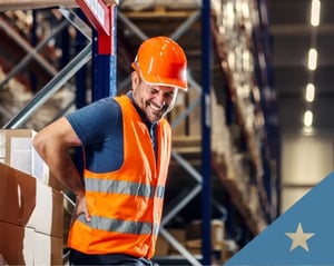 Warehouse worker wearing PPE